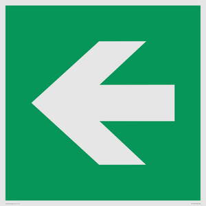 E913 Safe condition: Left arrow (90 deg supplimentary)